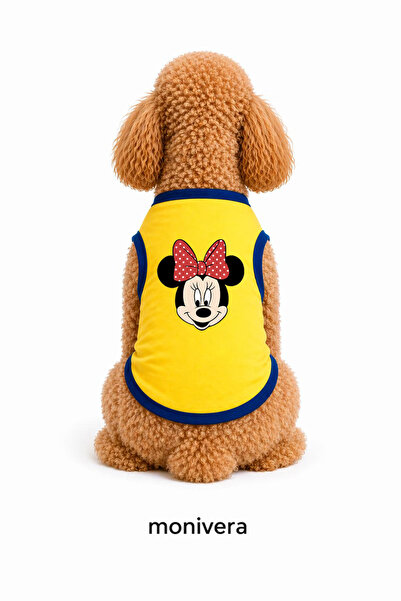 Modetra New Season Summer Mickey Mouse Printed Colorful Ribbed Dog Outfit - U...