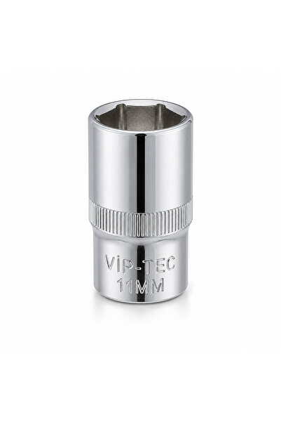 Vip-Tec 1/4 11mm 6 Corner Socket Wrench Head Cr-V Steel