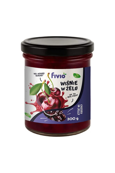 Fivio New Sour Cherries in Jelly without Sugar 300g