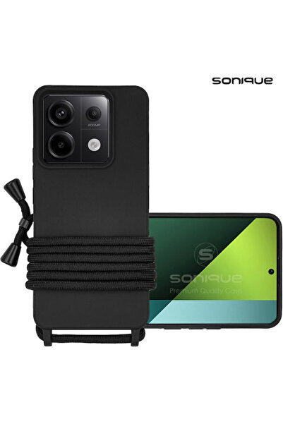 Other Sonique Πίσω Κάλυμμα Σιλικόνης 0.5mm με Λουράκι Μαύρο (Xiaomi Redmi Not...