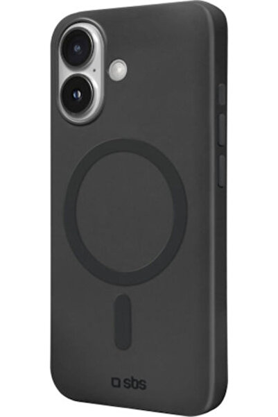 SBS Instict Mag Πίσω Θήκη Σιλικόνης Μαύρη (iPhone 16 Plus)