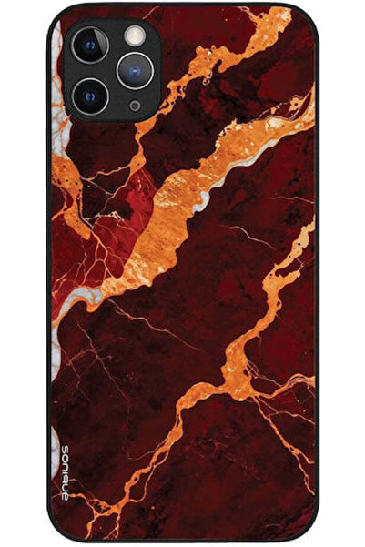 Other Sonique Μαρμάρινη Θήκη για Apple iPhone 11 Pro Max Κόκκινη