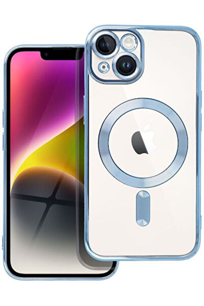 OEM Electro Mag Κάλυμμα Πλάτης από Συνθετικό Δέρμα Μπλε (iPhone 14)