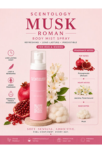 Scentology Doctor of perfums رذاذ معطر للجسم برائحة المسك الروماني 200 مل