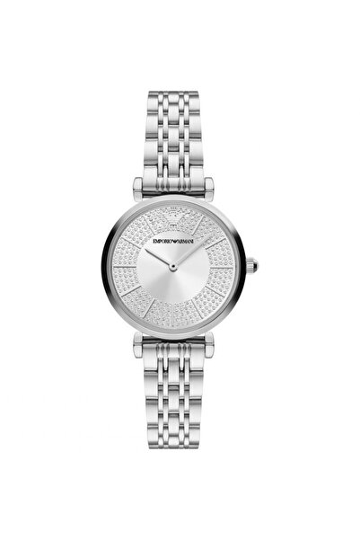 Emporio Armani Gianni T-Bar Ρολόι με Ασημί Μεταλλικό Μπρασελέ - AR11445