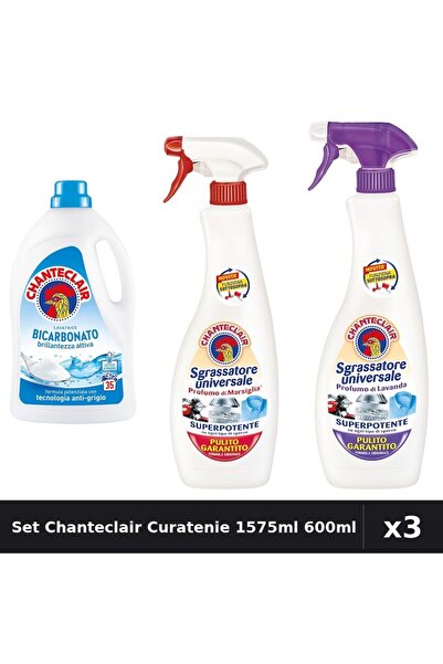 Chanteclair Set 3 Detergent și Degresant 1575ml+600ml - Bicarbonat, Marsilia,...