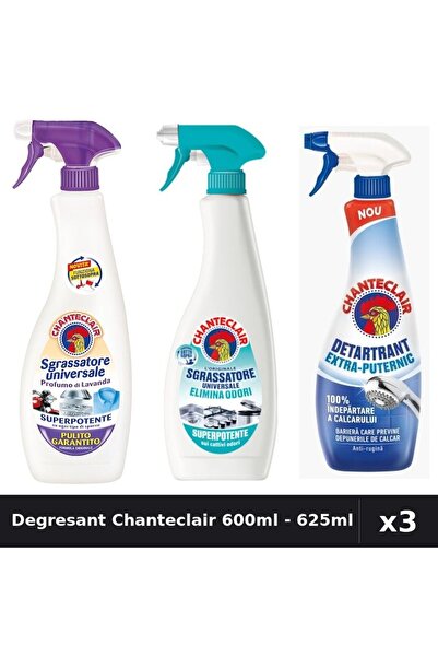 Chanteclair Set 3 Degresant Universal 600ml + Detartrant 625ml - Lavanda, Ant...