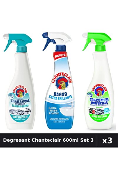 Chanteclair Set 3 Degresant Universal 600ml - Anti-Miros, Extra Stralucire, L...