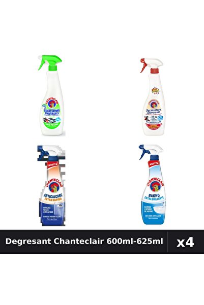 Chanteclair Set 4 Degresant Universal și Anticalcar 600ml-625ml - Lămâie, Mar...