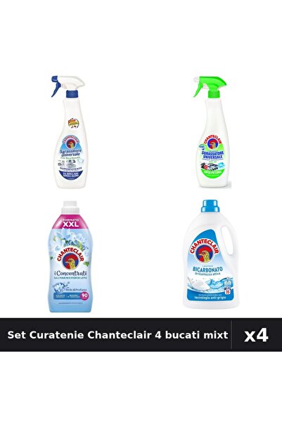 Chanteclair Set 4 Degresant și Detergent 600ml-1575ml - Bicarbonat, Lămâie, S...