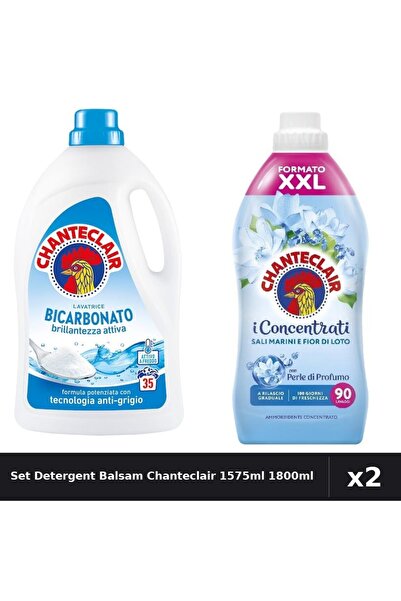 Chanteclair Set 2 Detergent și Balsam Rufe 1575ml 1800ml - Bicarbonat, Saruri...
