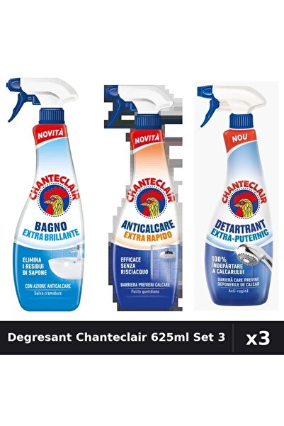 Chanteclair Set 3 Degresant Universal 625ml - Extra Puternic, Rapid, Stralucire