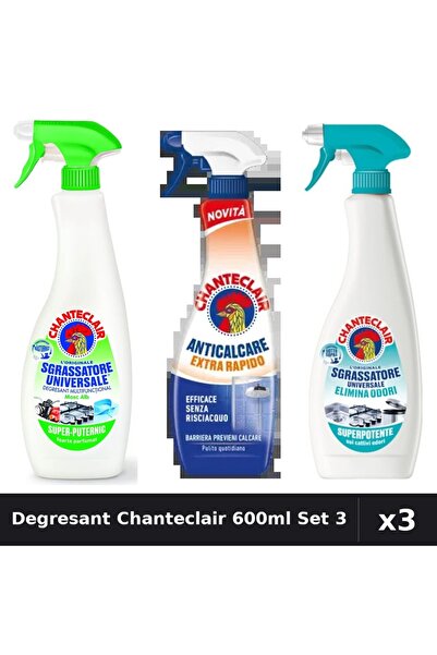 Chanteclair Set 3 Degresant Universal 600ml - Lămâie, Anti-Miros, Extra Rapid