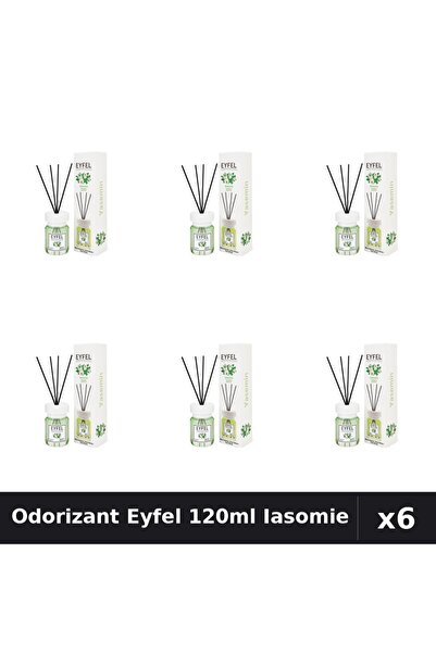 Eyfel Set 6 Odorizante Camera cu Betisoare Iasomie 120ml - Parfum Intens