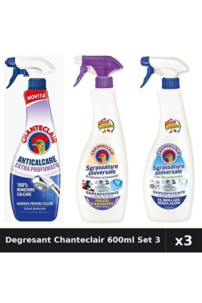 Chanteclair Set 3 Degresant Universal 600-625ml - Bicarbonat, Mosc Alb, Extra...