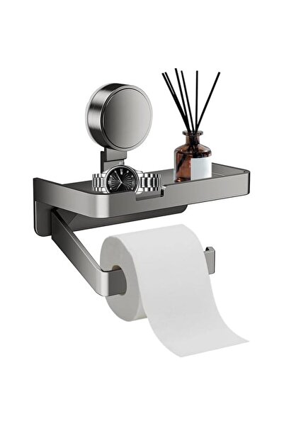 The Bros Suction Cup Toilet Paper Holder, Toilet Paper Holder with Phone Shelf
