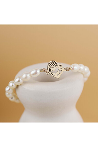 BLACK SWAN Bijoux Bratara perle naturale cultura si link din Aur 14K - Mama F...