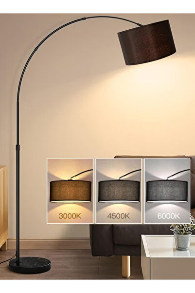 TAPIT مصباح أرضي على شكل قوس لغرفة المعيشة مع مصباح LED بثلاث درجات حرارة لون...