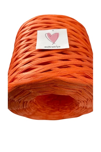 Makromİps Premium 200 Gr Rafia Hand Knitting Yarn Paper Crochet Straw Natural...