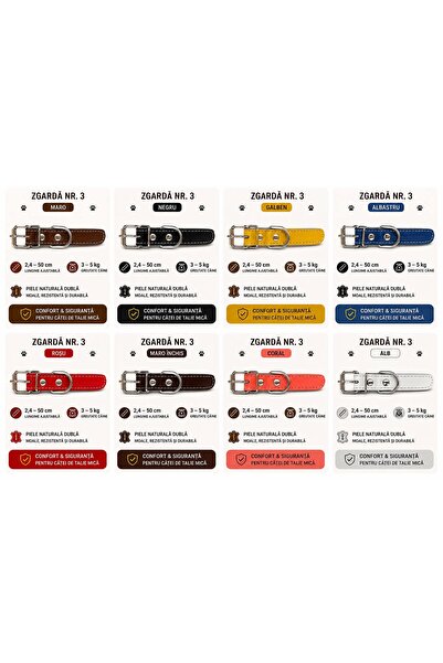 OEM Dog Collar Made of Natural Leather with Double Collar