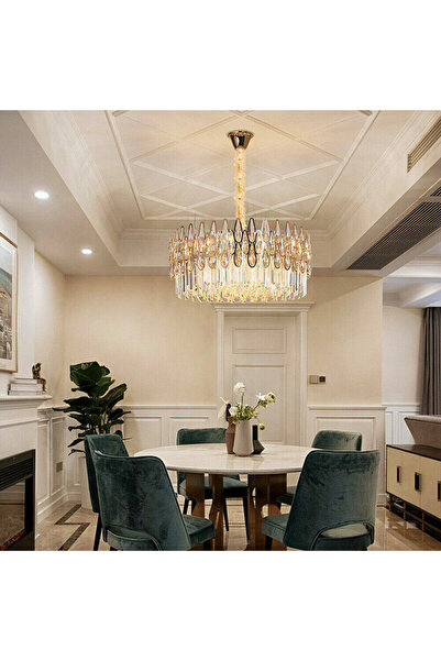 proled Crystal Brilliance 500 Chandelier, modern lighting, E14, gold