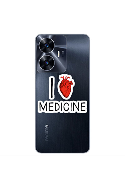Other Realme Note 50 I Love Medicin Transparent Silicone TPU Θήκη