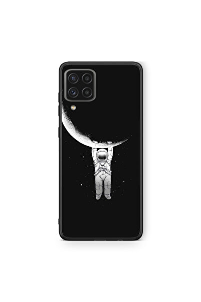 Other Samsung A22 4G Swinging on the moon Black Glossy Θήκη
