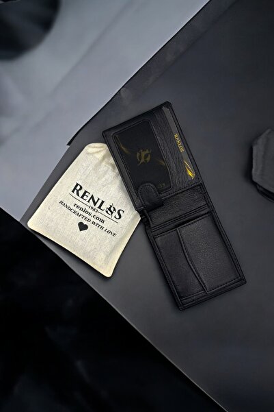 ÖZTÜRK DERİ Renlos Natural Calfskin Men's Wallet - Multi-Card Holder and Coin...