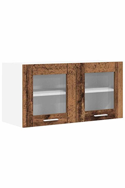vidaxl Wall cabinet Old wood and White 80 x 31 x 40 cm Composite wood