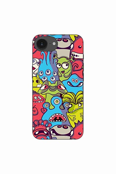 OEM Husa compatibila cu Apple iPhone 16e Silicon Gel Tpu Model Squishi Monsters