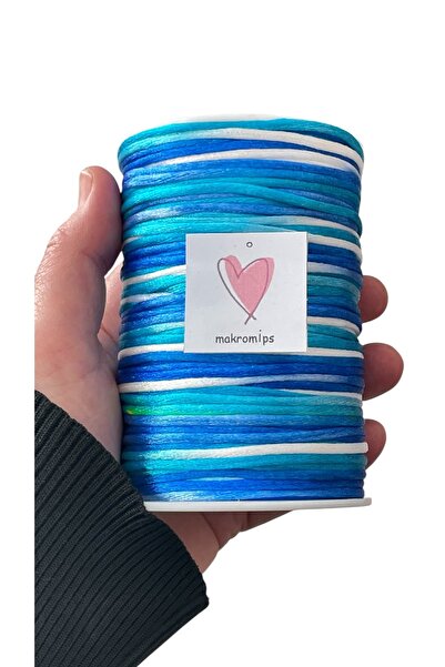 Makromİps 2 mm thick floss thread 1 bobine (100 yrd) ebruli rainbow multicolo...