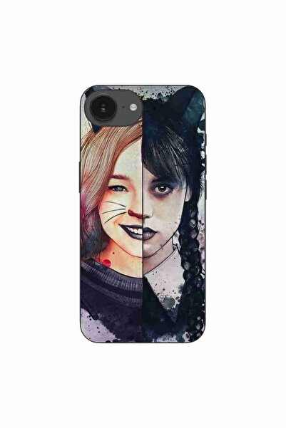 OEM Husa compatibila cu Apple iPhone 16e Silicon Gel Tpu Model Wednesday si E...