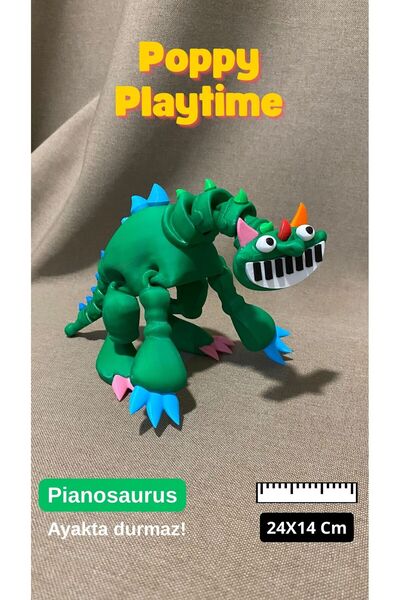 3D Ekspres Poppy Playtime Pianosaurus Flexy Oynar Eklemli Piyano Dişli Dinazo...
