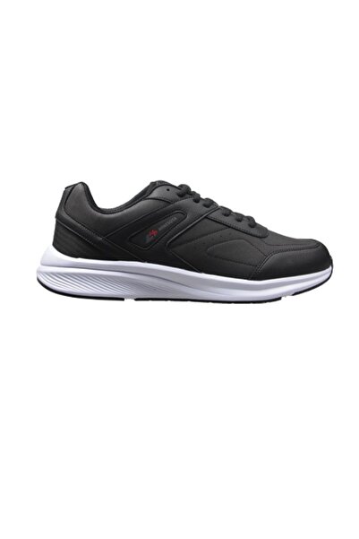 M.P. Comfortable Lace-Up Unisex Walking Shoes Black and White Comfortable Spo...