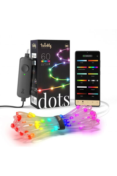 Twinkly Sir de luminite transparent cu 60 de LED-uri