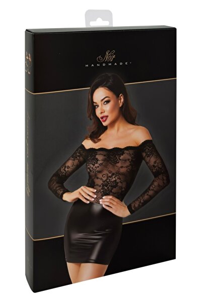 Noir Lenjerie intimă pentru femei – Rochie din dantelă XL neagră, XL – Ameste...