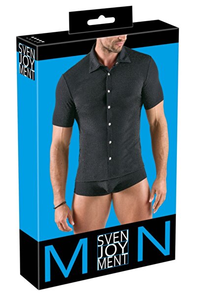 Svenjoyment Men's Lingerie – Men's Shirt silver 2XL Schwarz/Silber, 2XL – Shi...