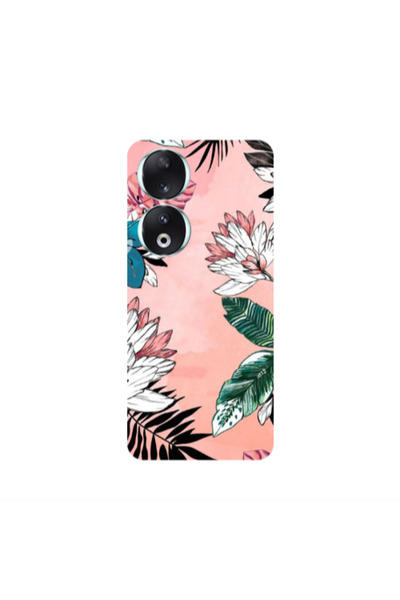 Other Honor 90 5G Tropical flowers Transparent Silicone TPU Θήκη
