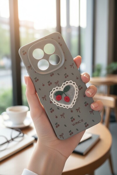 batuteknoloji Redmi Note 15 Pro 5G İç Yüzeyi Kadife Kiraz-Fiyonk BTU Silikon ...