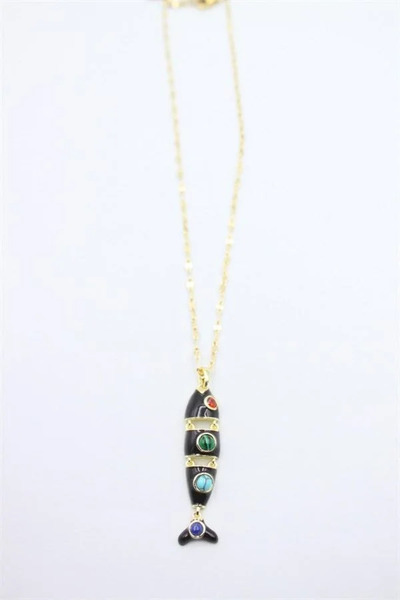 Marsilyan Nvdn- Ieg - Fish Necklace - Black Iegrs-Nvdn1
