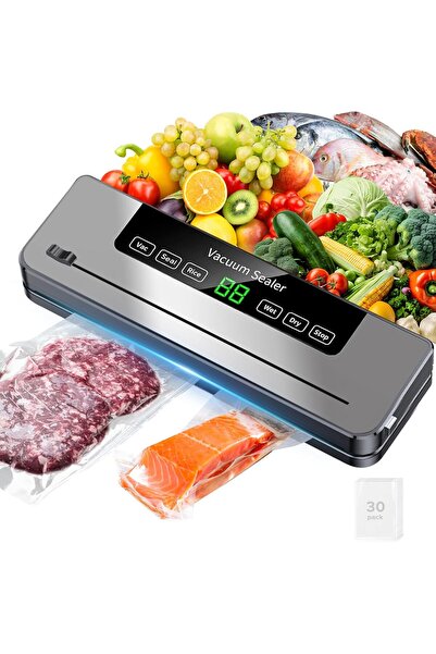 NECOMI Vacuum Sealer, 6-in-1 Automatic Sealing Food Saver Machine with 30Pcs ...