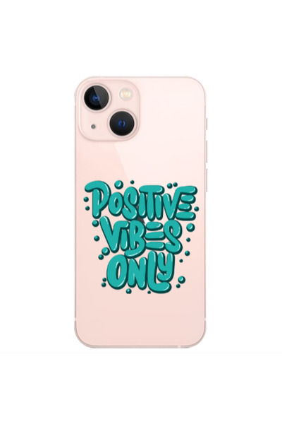 Other Apple iPhone 13 Positive Vibes Only Transparent Silicone TPU Θήκη