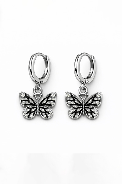 MakeWell Mixed Figure Silver Color Cute Dangle Earrings