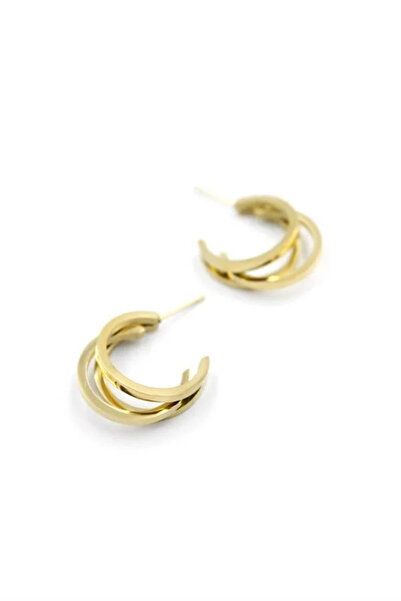 Marsilyan Nvdn- Ieg - Three-Section Hoop Earrings - Gold Iegrs-Nvdn1
