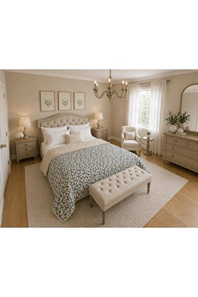 meressa home غطاء سرير قطني مبطن، بطانية بيكيه مزدوجة، وبطانية رقيقة وغطاء لح...