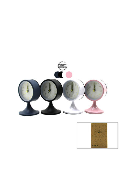 Generic Brand Round Table Alarm Clock Metal Case Colorful Battery Operated - ...