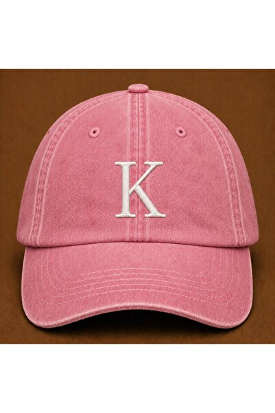 WeavedCo Letter "K" Special Design for Names Embroidered Vintage Washed Baseb...