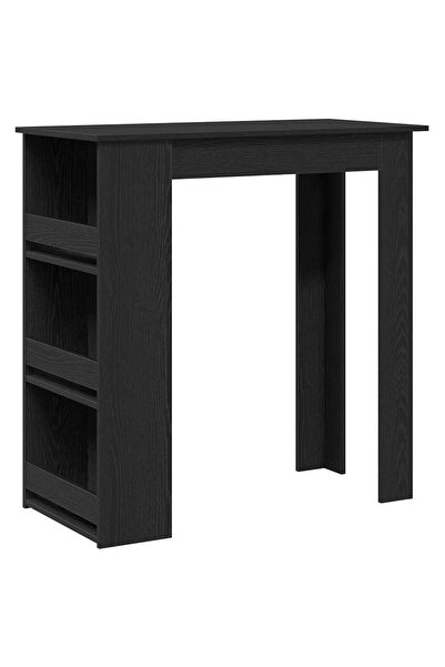 vidaxl Masa de bar cu suport depozitare Stejar negru 102x50x103,5 cm