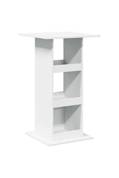 vidaxl Masă de bar cu depozitare, alb, 60x60x102 cm, lemn prelucrat