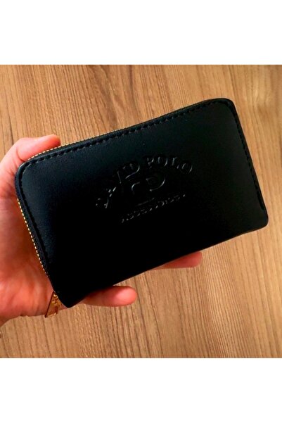 KIRASE Women's Davıdpolo Printed Double Zipper Sports Medium Size Women's Wallet